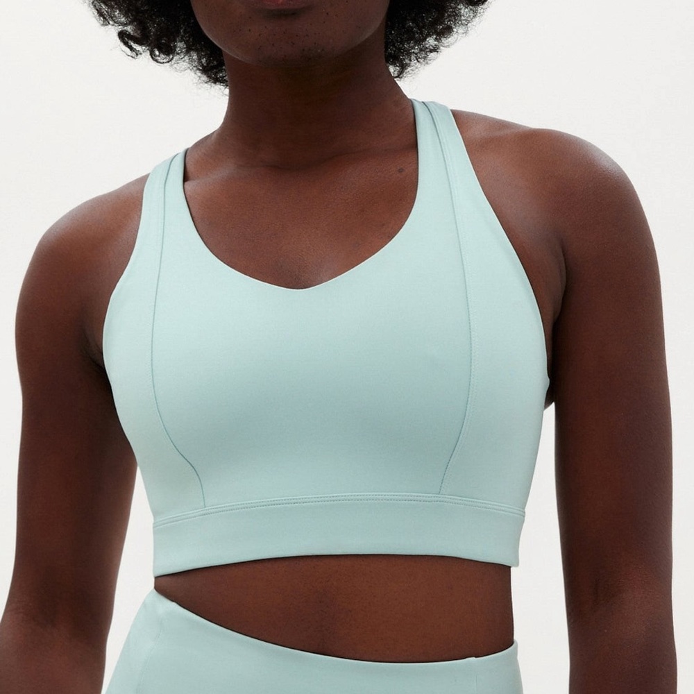 NWT Girlfriend Collective Glass Maeve V Neck Bra, size M